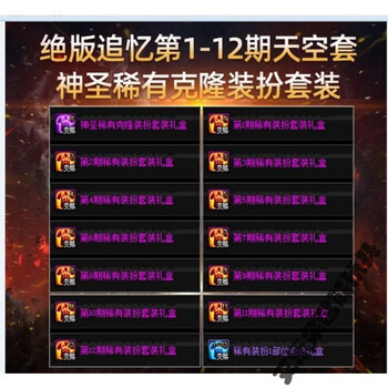 选好品】dnf地下城与勇士追忆天空第1-12期稀有装扮套装神兽光翼天使