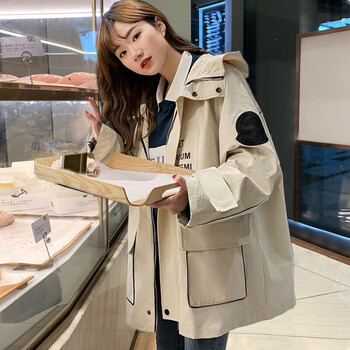 服饰内衣>女装>短外套>饰壹尚>高中生女外套秋冬款小个子女生工装少女