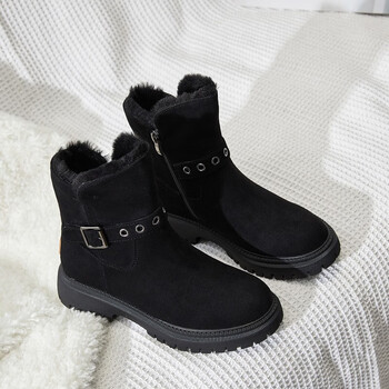 迈得兜(maidedou)雪地靴女冬新款冬季加绒加厚保暖冬鞋防水防滑东北大