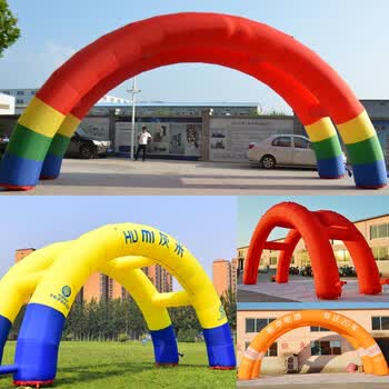 lgqm龙港气模定制8米10米12米开业充气拱门双拱婚庆庆典气模活动彩虹