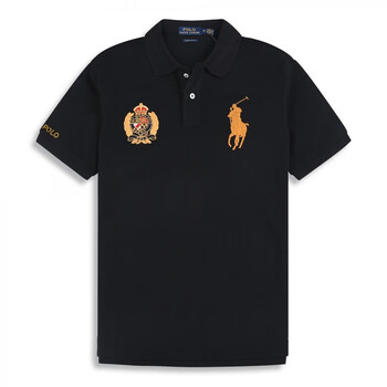 拉夫劳伦(polo ralph lauren)高品质保罗polo衫男士翻领短袖 t恤 黑色