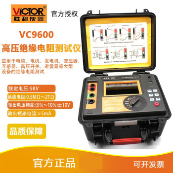 胜利仪器(VICTOR)VC9600高压绝缘电阻测试仪工业级数字兆欧表电子摇表