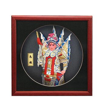 京剧脸谱摆件戏剧人物挂件方形相框工艺品送老外商务礼品 马超精装