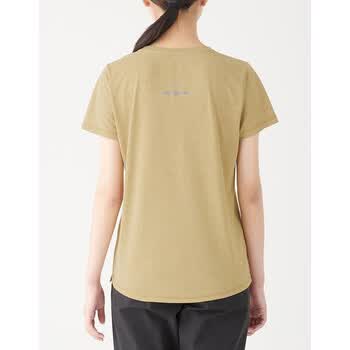 无印良品 muji 女式 吸汗速干 短袖t恤 烟熏黄色 l