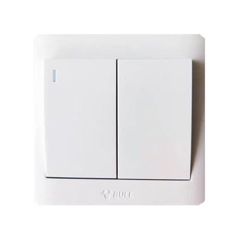 公牛开关插座面板插座/电源墙壁插开关/86型暗装开关面板g32白 二开