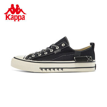 卡帕(kappa)串标帆布鞋情侣男女休闲板鞋运动鞋k0cx5vs35 黑色-990 37