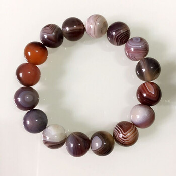 岚珊南京特产玛瑙雨花石手链女民族风饰品简约生日礼物男生 大气款