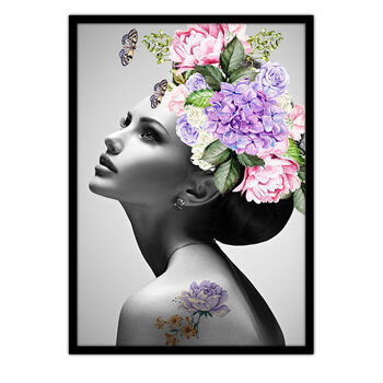 子木雅居美容美发装饰画理发店挂画服装店艺术酒吧发廊创意背景墙壁画