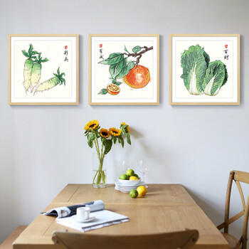 北欧风格麋鹿客厅装饰画沙发背景墙三联画现代简约餐厅玄关挂画 l款