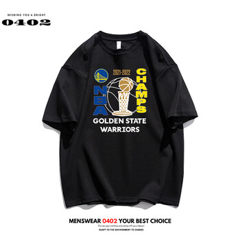 【勇士夺冠】金州勇士队2022年总冠出场服球衣夺冠t恤西决季后赛库里