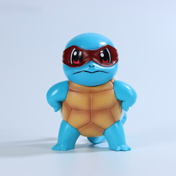 万代(bandai)手办杰尼龟神奇墨镜宠物小精灵 忍者头巾q版模型摆件车载