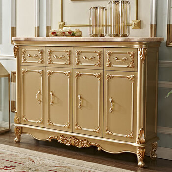 5米4门鞋柜别墅大户型客厅家具双门玄关柜隔断柜实木雕花门厅柜收纳柜