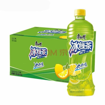 康师傅冰绿茶味饮品500ml*9/15瓶果味柠檬味茶饮料饮品 冰绿茶500ml*