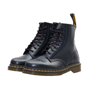 dr.martens 海军蓝色光面皮8孔男女英伦马丁靴 海军蓝 uk5