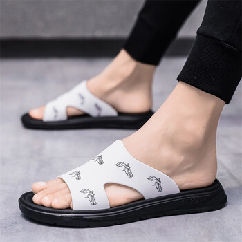 荣耀妃梵夏季新款外穿户外凉拖鞋男室外夏天防滑英伦时尚潮流一字拖