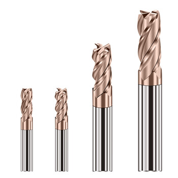钨钢铣刀4刃55度合金铣刀cnc数控刀具加硬不锈钢铣刀1mm-20mm 1*2.