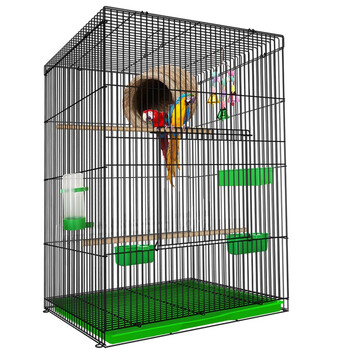 鸟笼套装大号鸟笼子虎皮玄凤牡丹和尚文鸟鸟笼带鸟窝玩具鸽子笼子通用