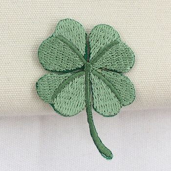 适用于小清新幸运草三叶草四叶草刺绣布贴衣服补丁贴补洞装饰贴花绣花