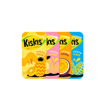 糖酷滋口香糖kisskiss糖果特凉薄荷糖型清新口气吻接 百香果味1盒