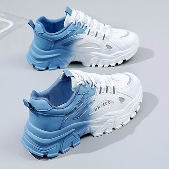 eeimu休闲鞋女夏季透气运动鞋女韩版ins潮流鞋子女学生厚底老爹鞋女