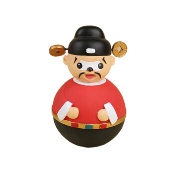 圣诞中国七品芝麻官不倒翁摆件家居饰品客厅摆设品礼物儿童 芝麻官不