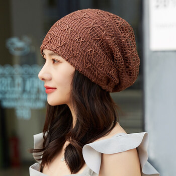 堆堆帽韩版蕾丝包头帽堆堆帽后女士帽薄款脱发光头戴的帽子夏季百搭