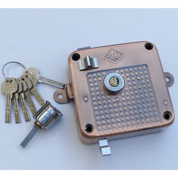 适用于保德安888-5十字通用型锁体 老式外装门锁背包锁分体 四孔方型