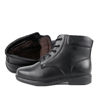 战汐17式防寒靴士兵绒皮鞋男加厚保暖真牛皮羊毛皮鞋皮毛一体军勾 07