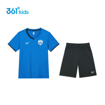 361°男童装足球套装2023年夏季新款中大童小学生短袖短裤运动两件套潮