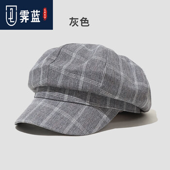 霁蓝男士贝雷帽复古八角帽男潮日系报童画家鸭舌贝雷帽子酷帅男c13