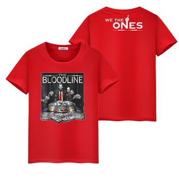 新款罗门伦斯部落酋长罗曼雷恩斯短袖t恤摔角圆领宽松休闲上衣潮 短袖