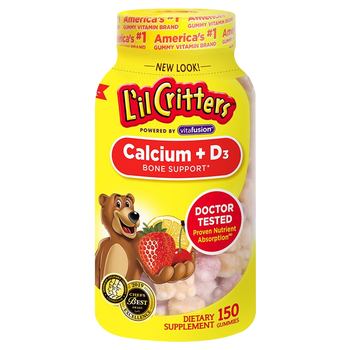 丽贵lilters小熊软糖补钙维生素d3儿童咀嚼钙片宝宝钙vd150粒d150粒
