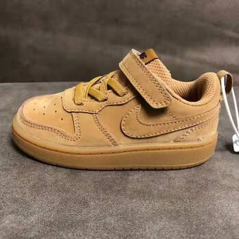 空军一号工装低帮儿童鞋aj男女中大童魔术贴板鞋小童莆田运动鞋 土