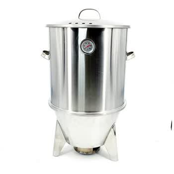 不锈钢户外小型家用木炭型烧烤炉烤鸡炉烤串炉红薯炉吊烤炉窑鸡炉40cm