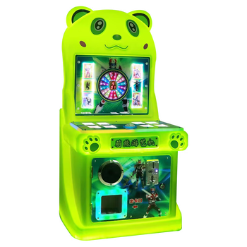 萌熊新一代游艺机转盘卡片机儿童可爱家用街边商城投放游戏机绿色