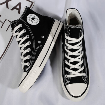 匡威(converse)春秋季1970s黑色经典高帮帆布鞋男百搭韩版高邦板鞋