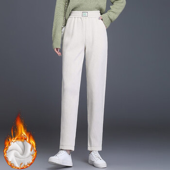 camalgori初中女生冬天裤子女学生韩版宽松加绒冬天高中生穿的保暖