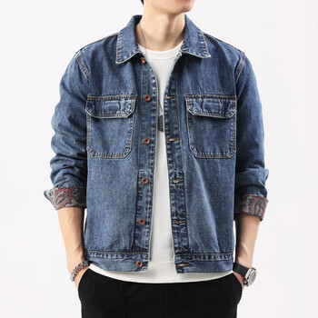 森马旗下棉致【易搭配】新款休闲牛仔衣男士牛仔夹克外套男潮流工装男