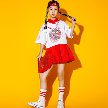 小学生运动会服装六一儿童节幼儿园表演服男女童爱国啦啦队演出服女款