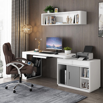 办公台写字桌极简设计卧室学习作业桌单台面电脑桌键盘托1600600750mm