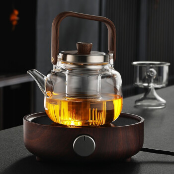borunHOME煮茶器电陶炉煮茶壶耐高温玻璃泡茶壶提梁壶煮水壶家用煮茶炉套装