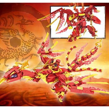 乐高教育幻影忍者上古四大神兽机甲青龙朱雀白虎玄武男孩拼装积木 二