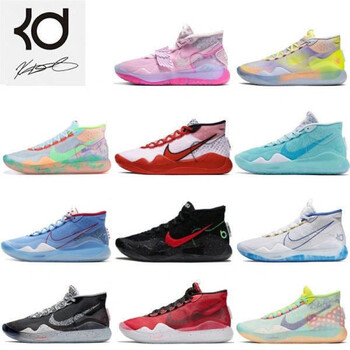 篮球鞋kd12黑白癌双气垫实战耐磨防滑男运动鞋 杜兰特12 更多配色咨询