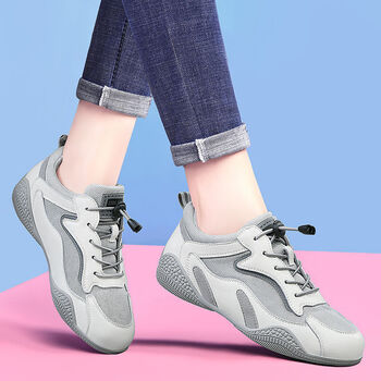 人本特价捡漏网面小白鞋女2022年休闲运动鞋透气旅游平底女士网鞋夏季