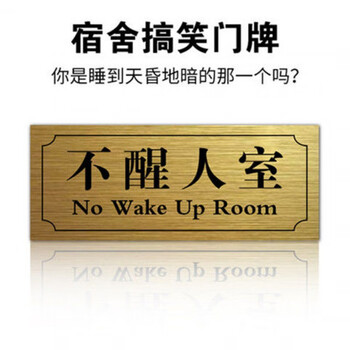 汤臣一品宿舍门牌搞笑可爱创意学生宿舍装饰不省人室挂牌门贴定制不醒