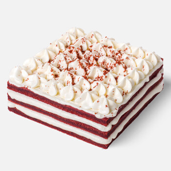 贝思客 白色红丝绒生日蛋糕动物奶油蛋糕 冷藏冷链配送 2磅