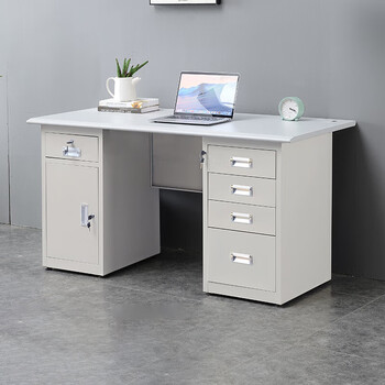 oeing办公桌电脑桌钢制办公桌铁皮桌写字台1.2五斗一门