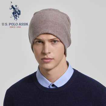 U.S.POLO ASSN.羊毛男士毛线帽