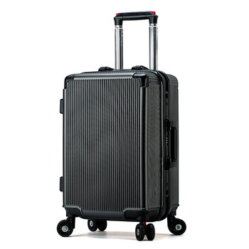 袋鼠铝框拉杆箱男万向轮20寸旅行箱24寸登机箱女26寸学生箱结婚箱 深