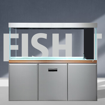 rame睿美七秒鱼缸系列俊雅客厅家用中型生态超白玻璃底滤水族箱 铅灰